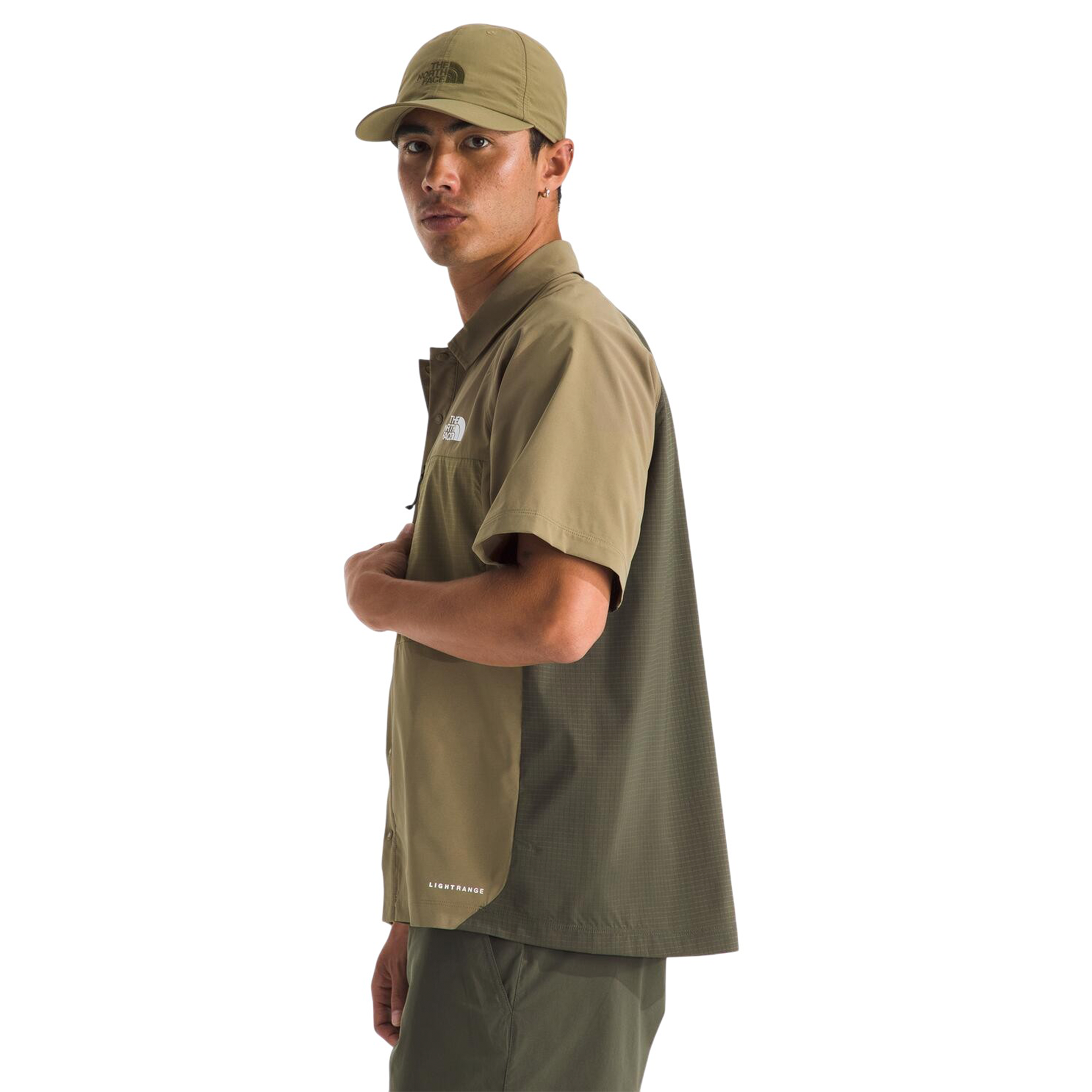 Camisa Trail Lightrange Ss para hombre color café