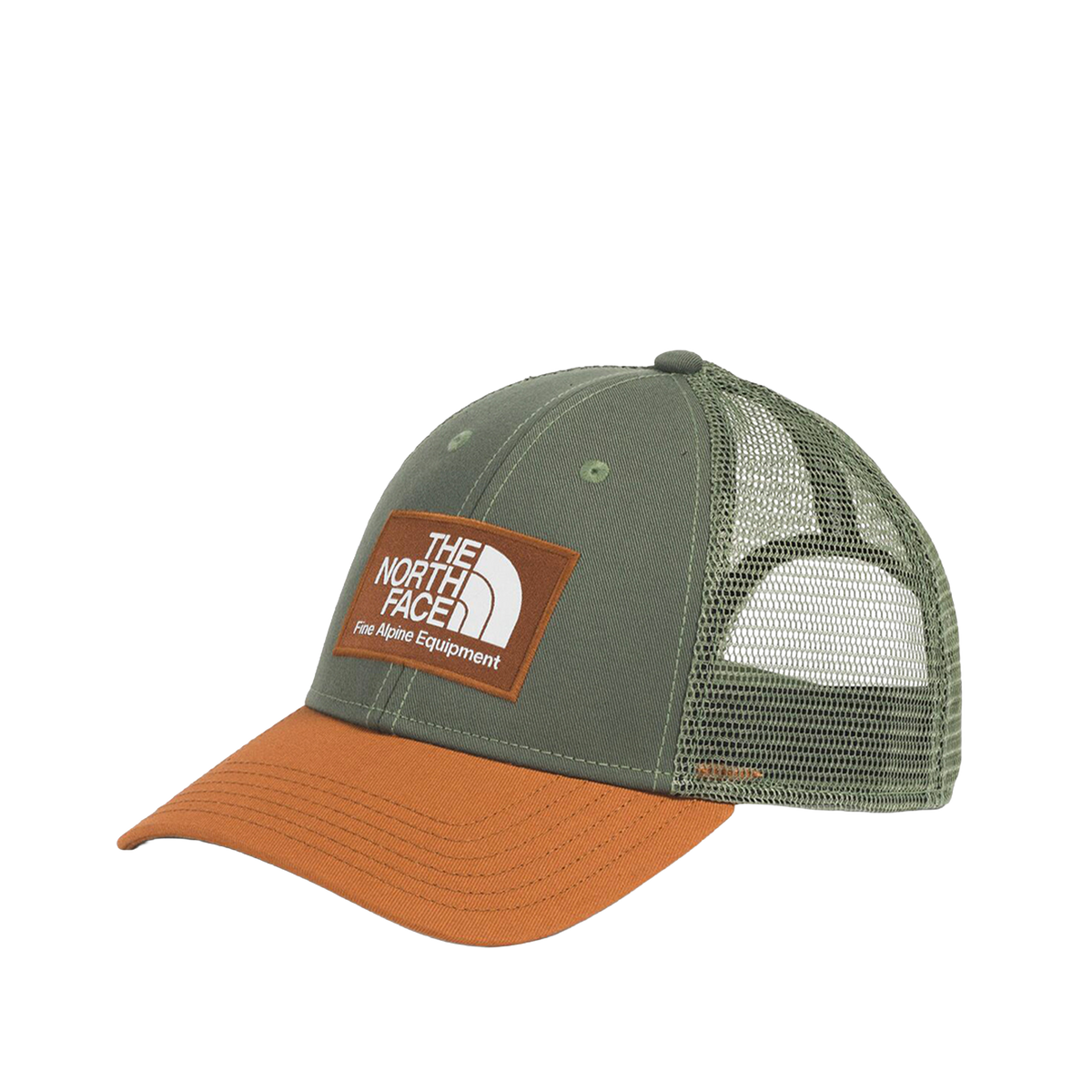 Gorra Mudder Trucker para unisex color verde y anaranjado