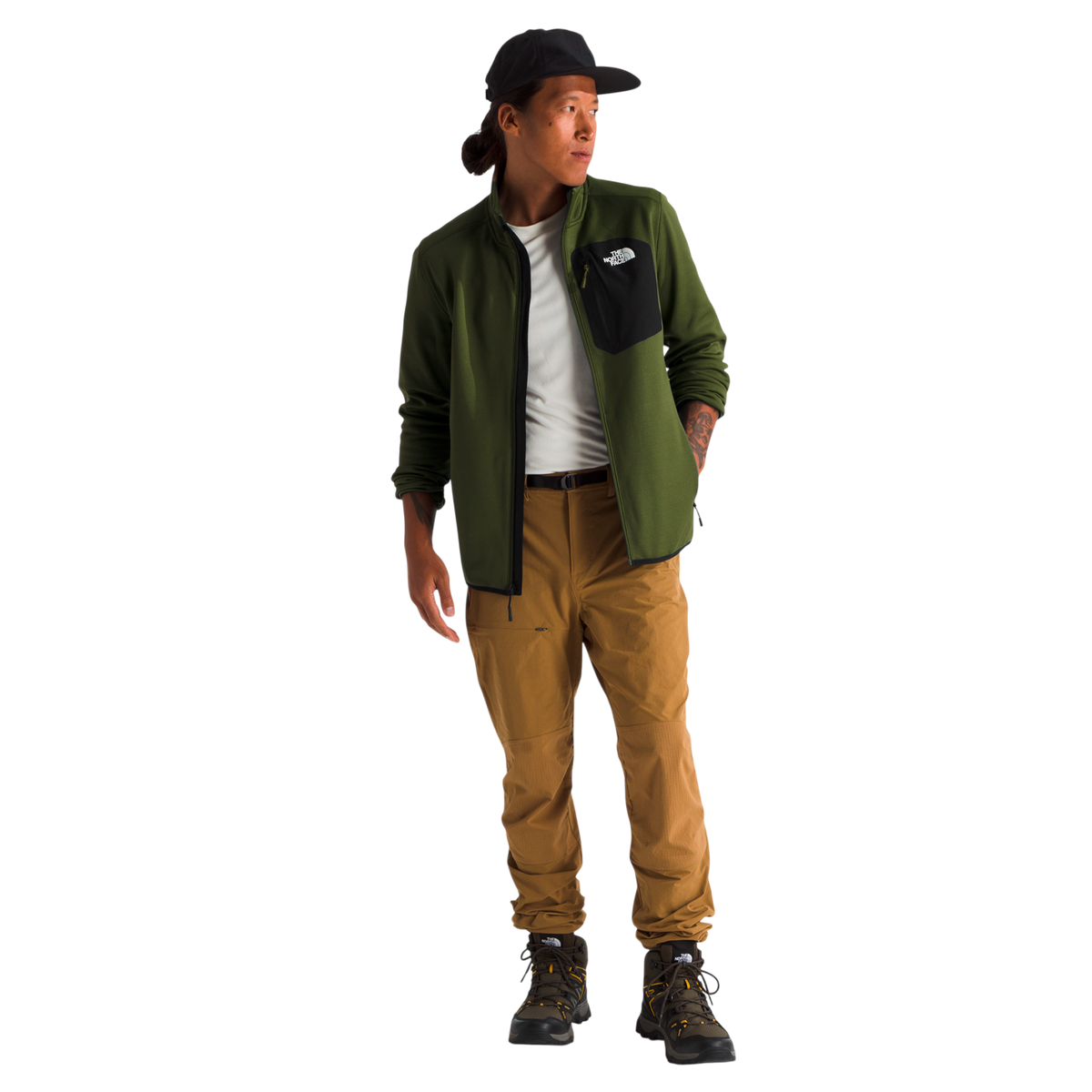 Chaqueta fleece Crest para hombre color verde